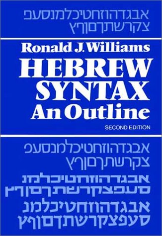 Hebrew syntax : an outline Cover