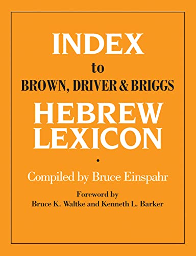 Index to the Brown, Driver and Briggs Hebrew  lexicon Cover
