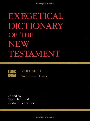 Exegetical Dictionary of the New Testament Cover