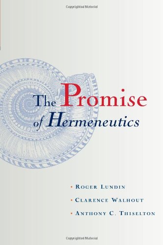 The promise of hermeneutics Cover