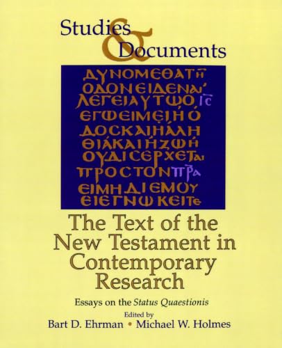 The Text of the New Testament in Contemporary Research Cover