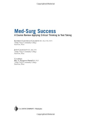 Med-surg success Cover
