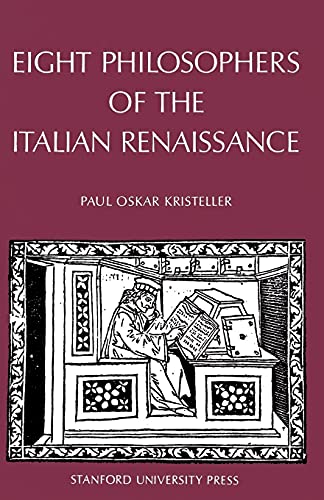Eight philosophers of the Italian renaissance Cover