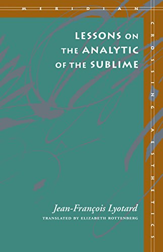 Lessons on the analytic of the sublime Cover