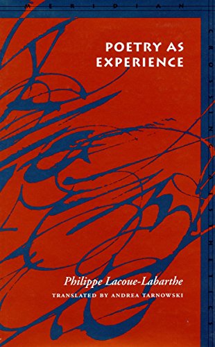 Poetry as experience Cover
