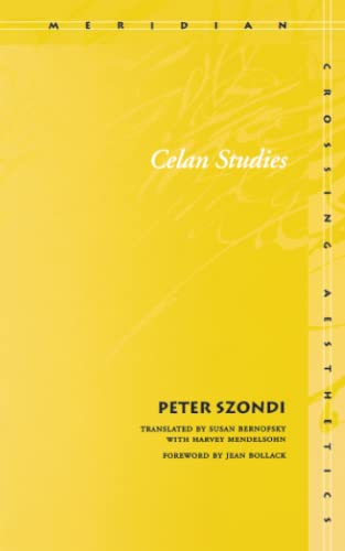 Celan Studies (Meridian: Crossing Aesthetics) Cover