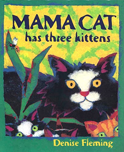 Mama cat has three kittens Cover