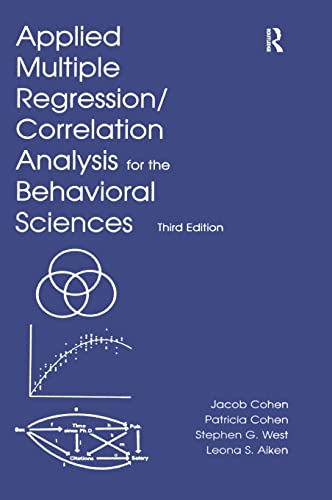 Applied multiple regression/correlation analysis for the behavioral sciences Cover