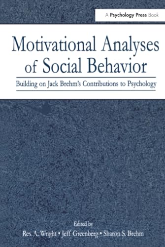 Motivational analyses of social behavior Cover