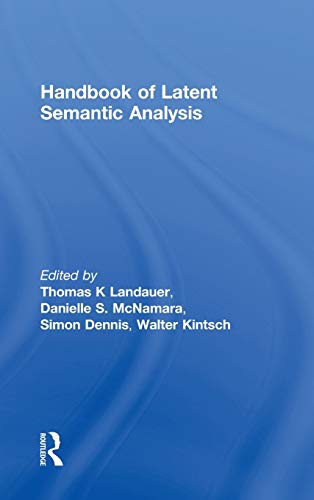 Handbook of Latent Semantic Analysis (University of Colorado Institute of Cognitive Science) Cover