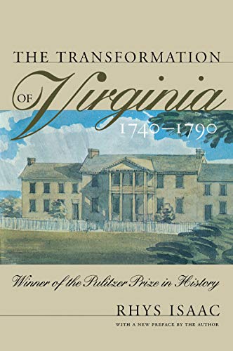 The transformation of Virginia, 1740-1790 Cover