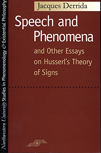 Speech and Phenomena Cover