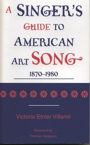 A singer's guide to the American art song, 1870-1980 Cover