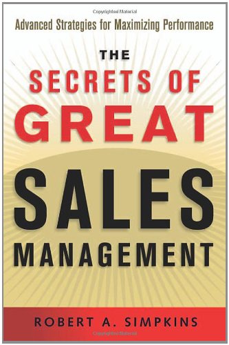 The secrets of great sales management Cover