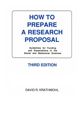 How to prepare a research proposal Cover