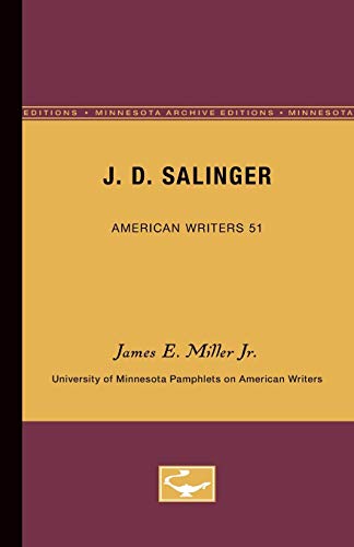 J.D. Salinger (University of Minnesota Pamphlets on American Writers) Cover