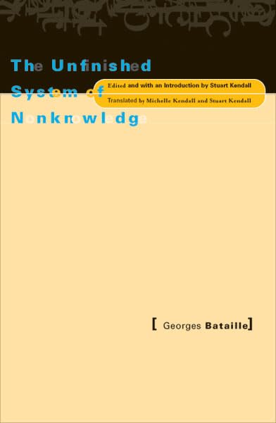 The Unfinished System Of Nonknowledge Cover