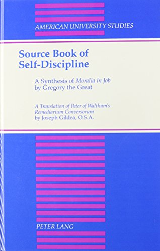 Source Book of Self-Discipline: A Synthesis of Moralia in Job by Gregory the Great  Cover