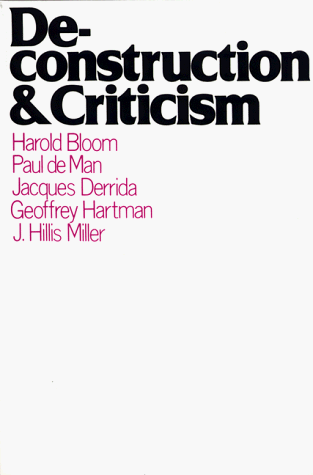 Deconstruction and criticism Cover