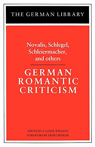 German romantic criticism Cover