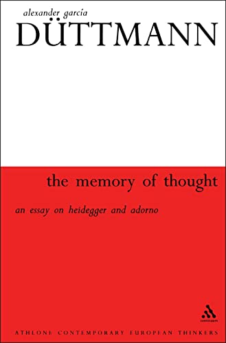 The memory of thought Cover