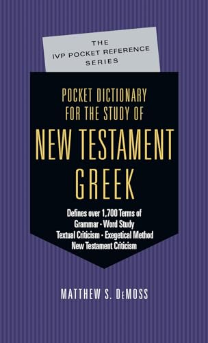 Pocket dictionary for the study of New Testament Greek Cover