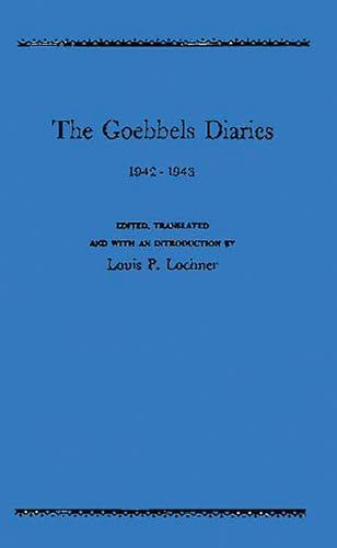 The Goebbels diaries, 1942-1943. Cover