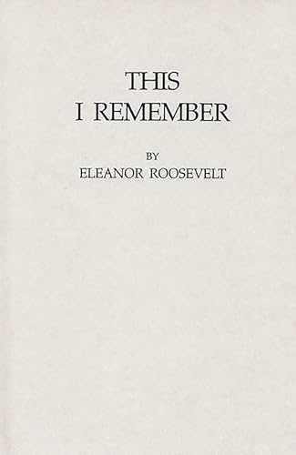 This I remember Cover