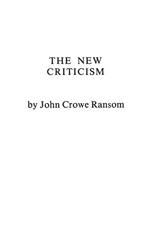 The new criticism Cover