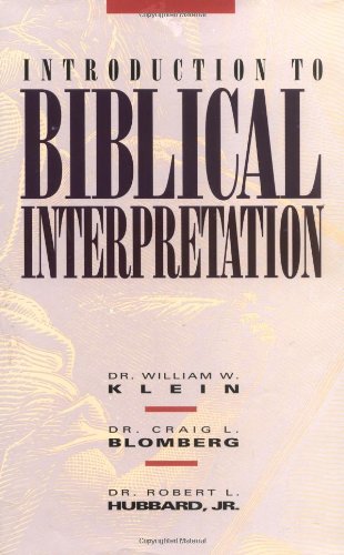 Introduction to biblical interpretation Cover