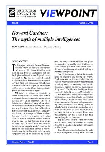 Howard Gardner Cover