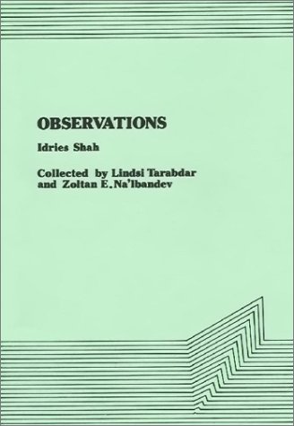Observations (Sufi Research Series) Cover
