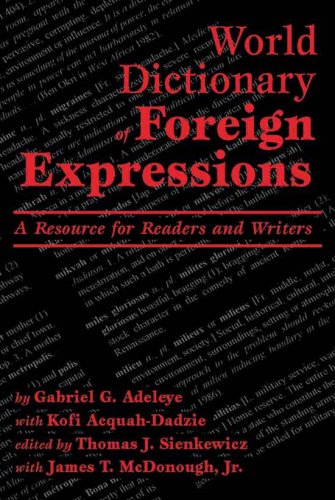 World dictionary of foreign expressions Cover