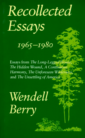 Recollected essays, 1965-1980 Cover