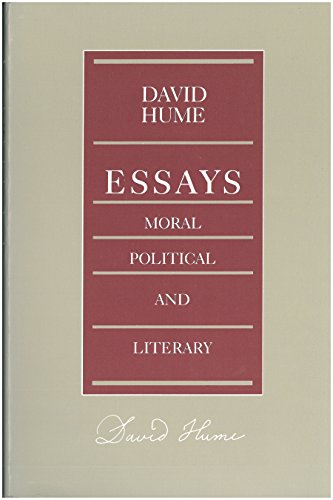 Essays, moral, political, and literary Cover