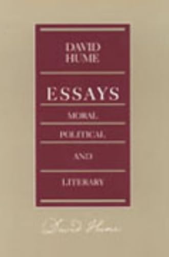 Essays, moral, political, and literary Cover