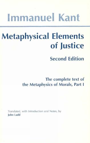Metaphysical elements of justice Cover