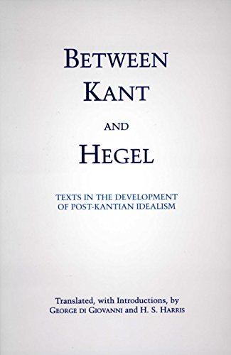 Between Kant and Hegel Cover