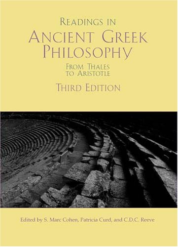 Readings in ancient Greek philosophy Cover