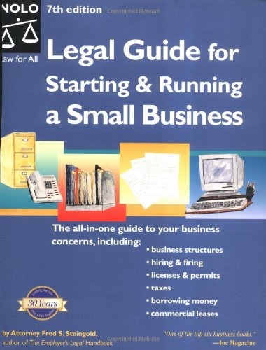 Legal guide for starting & running a small business Cover