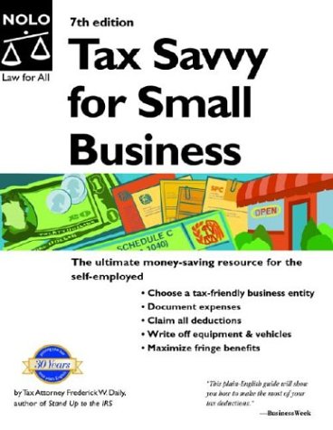 Tax Savvy for Small Business Cover