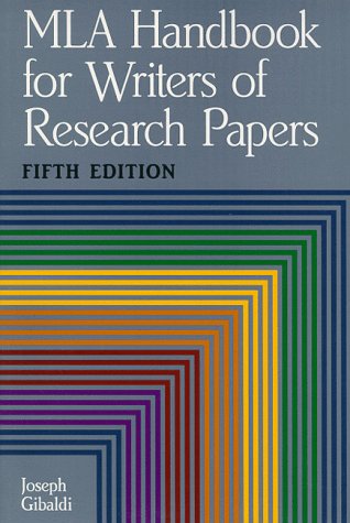 MLA handbook for writers of research papers Cover