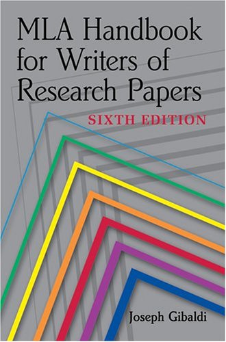 MLA handbook for writers of research papers Cover
