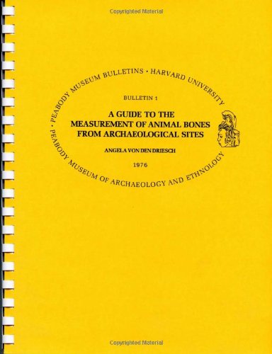 A guide to the measurement of animal bones from archaeological sites Cover