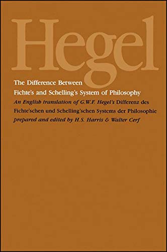 The Difference between Fichte's and Schelling's system of philosophy Cover