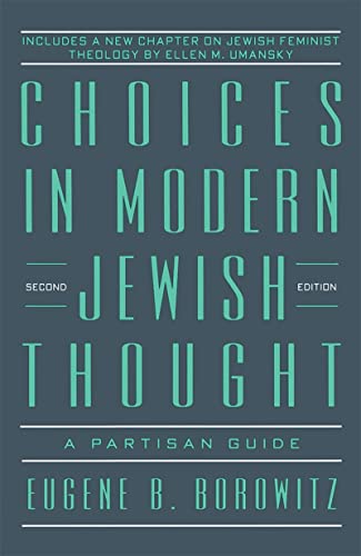 Choices in modern Jewish thought Cover