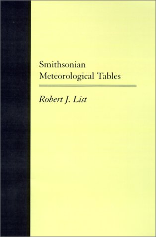 Smithsonian Meteorological Tables Cover