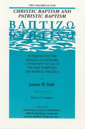 Christic baptism and patristic baptism Cover