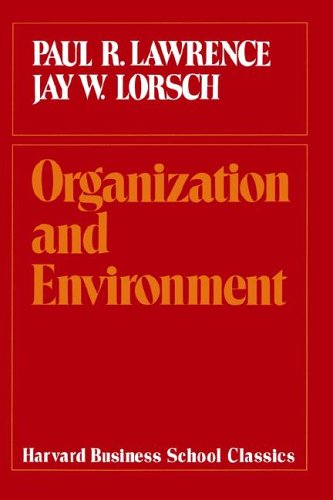 Organization and environment Cover