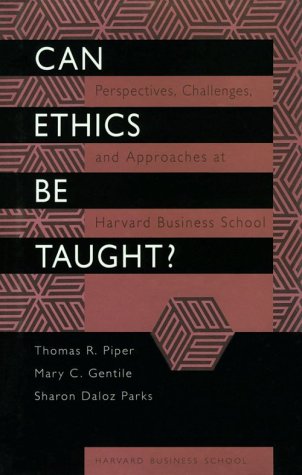 Can ethics be taught? Cover